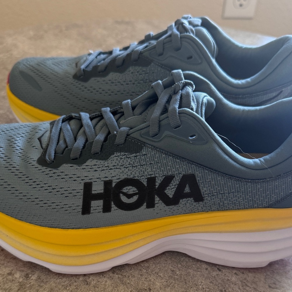 Hoka Men's Running Shoe in Teal, Yellow & Red